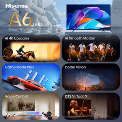 Hisense 43A6S 109,2 cm (43") 4K Ultra HD Smart TV Wifi Noir - Vue supplémentaire 3