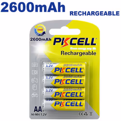 Blister de x4 Piles Rechargeables AA2600mAh 1.2V PKCell Details Model Blister x4 NI-MH Piles Rechargeables AA2600mAh 1.2V PKC ...