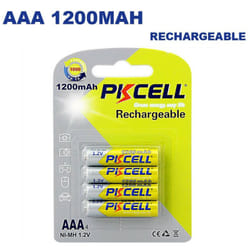Pkcell - 4 Piles Rechargeables aaa 1200mAh 1.2V