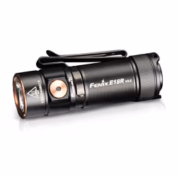 Fenix E18RV2BK, Lampe-torche universelle, Noir, Aluminium, Boutons, 2 m, 1,5 m