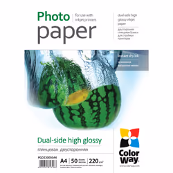 Colorway PGD220050A4, Hautement brillant, 220 g/m², A4, Blanc, 50 feuilles