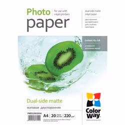 Colorway PMD220020A4, Mat, 220 g/m², Jet d'encre, A4, 20 feuilles, 5 - 25 °C