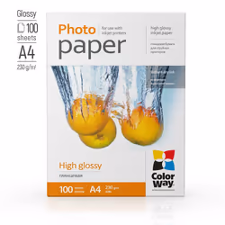Colorway PG230100A4 papier photos A4 Blanc Gloss