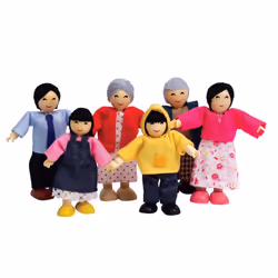 Hape Happy Family - Asian, Mâle et femelle (kit), 3 an(s), Fille, 109,2 mm, Multicolore