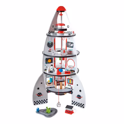 Hape E3021, Modèle réduit de fusée, Kit de montage, Four-Stage Rocket Ship, Synthétique ABS, Métal, Polyéthylène, polyméthacr ...