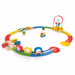 Hape Sights &amp; Sounds Railway Set, Piste de véhicules de jeu, 1,5 an(s), Multicolore