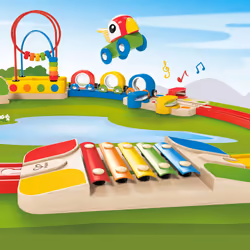 Hape Sights & Sounds Railway Set