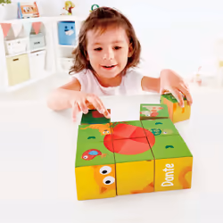 Hape E0452 puzzle Puzzle en cubes 9 pièce(s) Animaux