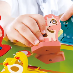 Hape E1614 puzzle Puzzle en cubes Animaux