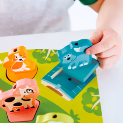 Hape E1614 puzzle Puzzle en cubes Animaux - Vue supplémentaire 4