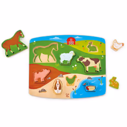 Hape Farm Animal Puzzle & Play, 9 pièce(s), Animaux, 2 an(s)