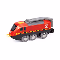 Hape CRANK-POWERED TRAIN, Train, 3 an(s), Bois, Rouge