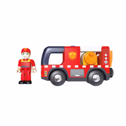 Hape FIRE TRUCK WITH SIREN, Camion de pompier, 3 an(s), Rouge
