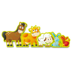 Hape Numbers & Farm Animals Puzzle à formes 10 pièce(s) Animaux