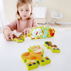 Hape Numbers & Farm Animals Puzzle à formes 10 pièce(s) Animaux