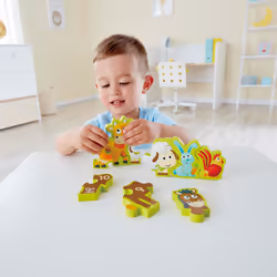 Hape Numbers & Farm Animals Puzzle à formes 10 pièce(s) Animaux
