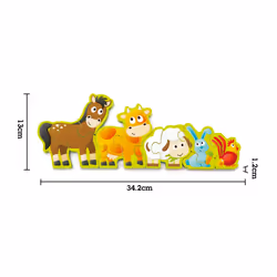 Hape Numbers & Farm Animals Puzzle à formes 10 pièce(s) Animaux - Vue supplémentaire 4