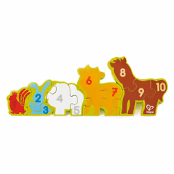 Hape Numbers & Farm Animals Puzzle à formes 10 pièce(s) Animaux - Vue supplémentaire 5