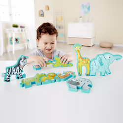 Hape Alphabet & Animal Parade Puzzle à formes 26 pièce(s) Animaux