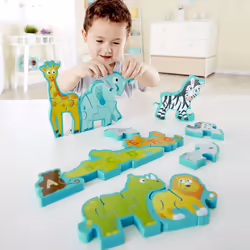 Hape Alphabet & Animal Parade Puzzle à formes 26 pièce(s) Animaux