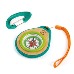 Hape Compass Set Boussole de navigation magnétique Bambou, Plastique