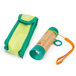 Hape Hand-Powered Flashlight Bambou, Vert Lampe torche