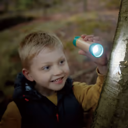 Hape Hand-Powered Flashlight Bambou, Vert Lampe torche