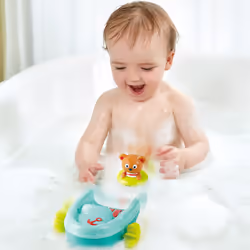 Hape Tubing Pull-back Boat Bâteau de bain Multicolore