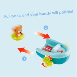 Hape Tubing Pull-back Boat Bâteau de bain Multicolore - Vue supplémentaire 4