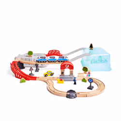 Hape City Train Bucket Set, Piste de véhicules de jeu, 3 an(s), Multicolore