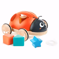 Hape Ladybug, 1 an(s), Caoutchouc, Bois, Noir, Rouge, Blanc, Bois