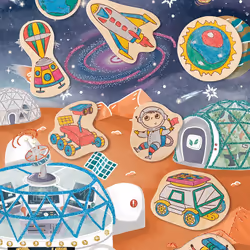 Hape E1078 aimant pour réfrigérateur Bois Multicolore 17 pièce(s)