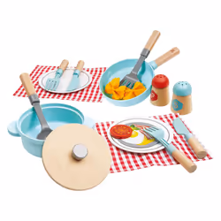 Hape E3208, Ensemble de batterie de cuisine jouet, Little chef, 2 an(s), Multicolore, Plastique, Bois