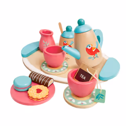 Hape E3207, Ensemble de batterie de cuisine jouet, tea time, 2 an(s), Multicolore, Bois