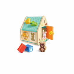 Hape Critter House Shape Sorter, 2 an(s), Bois, Multicolore