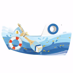 Hape Captain''s Rocking Boat
