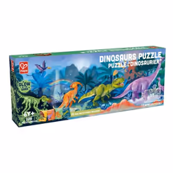Puzzle XXL 200 pièces Hape Dinosaures phosphorescent