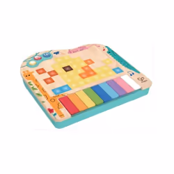 Piano interactif - HAPE - Pixel piano Francais - Multicolore - 3 modes de jeu - Développement sensoriel