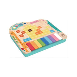 Piano interactif - HAPE - Pixel piano Francais - Multicolore - 3 modes de jeu - Développement sensoriel