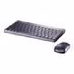 Rapoo 8000, Mini, Sans fil, RF sans fil, AZERTY, Noir, Gris, Souris incluse