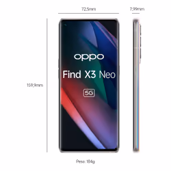 OPPO Find X3 Neo 12 Go 256 Go ColorOS 11.1, Argent - Vue supplémentaire 3