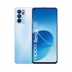 OPPO Reno 6, 16,3 cm (6.43"), 2400 x 1080 pixels, 8 Go, 128 Go, 64 MP, Bleu