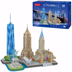 CubicFun 3d Puzzle City Line New York City, 123 pièce(s), Bâtiments, 8 an(s)