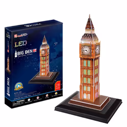 CubicFun Cubic Fun 3d Puzzel Big Ben LED, 28 pièce(s), Bâtiments, 8 an(s)