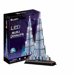 CubicFun Cubic Fun 3d Puzzel Burj Khalifa LED, 136 pièce(s), Bâtiments