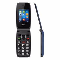 Qubo NEO NW, Clapet, Double SIM, 6,1 cm (2.4"), 0,3 MP, 800 mAh, Noir, Bleu
