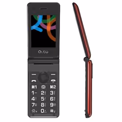 Qubo X-28, Clapet, Double SIM, 7,11 cm (2.8"), 0,3 MP, 1000 mAh, Noir, Rouge