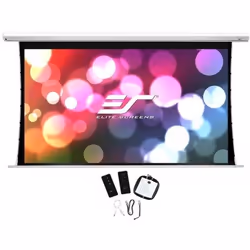 Elite Screens Saker Tension AcousticPro, Motorisée, 3,43 m (135"), 2,99 m, 168,1 cm, 16:9, Blanc