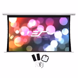 Elite Screens Saker Tab Tension, Motorisée, 3,43 m (135"), 181,7 cm, 2,91 m, 16:10, Blanc
