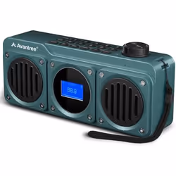 Enceinte Bluetooth Avantree Boombyte - Radio FM PortableDeux Haut-parleurs 14WVolume élevéSon stéréoBleu